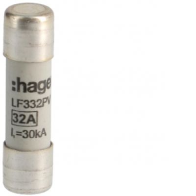HAGER Wkładka bezpiecznikowa cylindryczna CH-10 10x38mm gPV 32A 600VDC LF332PV (LF332PV)