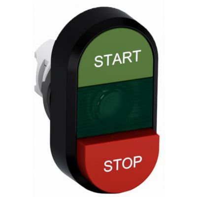 Przycisk podwójny START-STOP zielone pole podświetlany MPD15-11G (1SFA611144R1102)