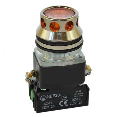 Przycisk NEF30-KL X/230V W3 żółty (W0-NEF30-KL X/220V/W3 G)