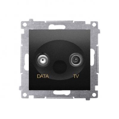 Simon 54 Gniazdo TV-DATA. Dwa porty wyjściowe typu /F/ Częstotliwość dla wejścia 5-1000 MHz czarny DAD1.01/49 (DAD1.01/49)