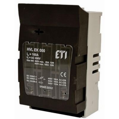 Rozłącznik skrzynkowy HVL EK 000 3P  OS00 6-16 001701001 ETI (001701001)