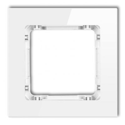 KARLIK DECO Ramka uniwersalna pojedyncza - szkło (ramka: biała; spód: biały) biały 0-0-DRG-1 (0-0-DRG-1)