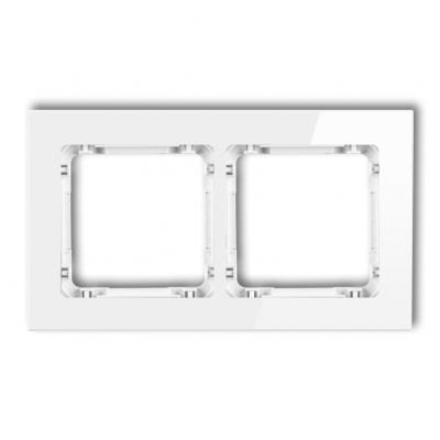 KARLIK DECO Ramka uniwersalna podwójna - szkło (ramka: biała; spód: biały) biały 0-0-DRG-2 (0-0-DRG-2)