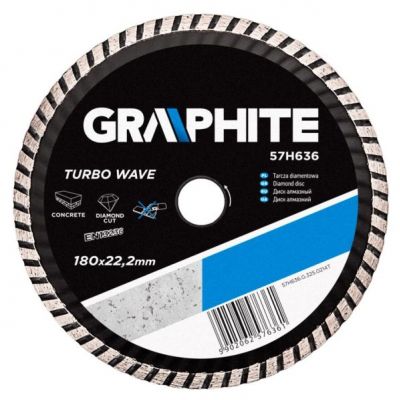 Tarcza diamentowa 180x22,2mm turbo wave GRAPHITE 57H636 GTX (57H636)