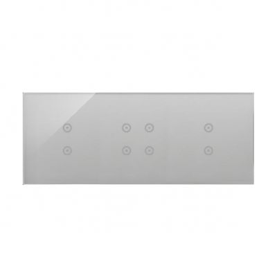 Simon 54 Touch Panel dotykowy S54 Touch 3 moduły 2 pola dotykowe pionowe + 4 pola dotykowe + 2 pola dotykowe pionowe srebrna mgła DSTR3343/71 KONTAKT (DSTR3343/71)