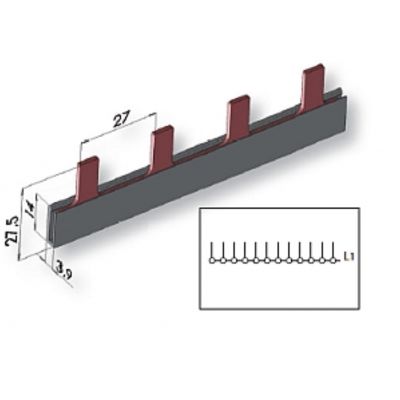 Izolowana szyna zbiorcza sztyftowa IZS16/1F/36/V (1m) 002921121 ETI (002921121)