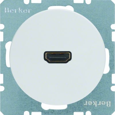 BERKER R.1/R.3 Gniazdo HDMI z przyłączem 90st biały 3315432089 HAGER (3315432089)