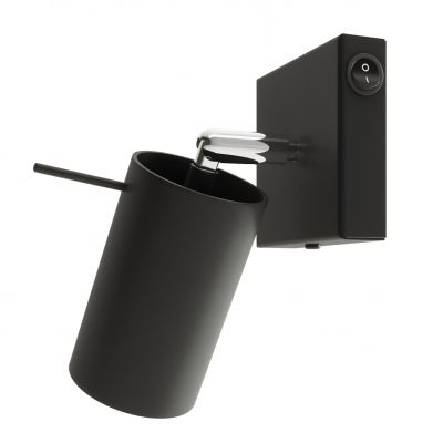 Kinkiet RING czarny z włącznikiem (SL.1049)
