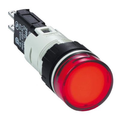 Harmony XB6 Kompletny wskaźnik świetlny Czerwony LED Okrągły 12-24V AC/DC 16 mm Plastikowy XB6AV4BB SCHNEIDER (XB6AV4BB)