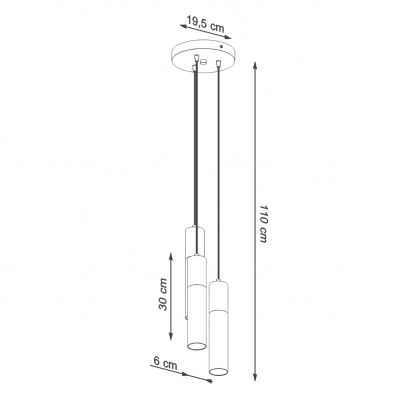 Lampa wisząca BORGIO 3P biały (SL.1080)