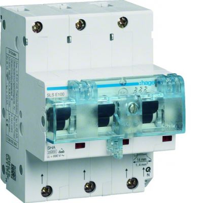 MCB SLS Wyłącznik nadprądowy selektywny 3P E 100A TS35 HTN390E HAGER (HTN390E)