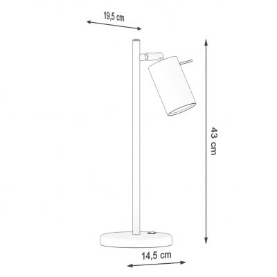 Lampa biurkowa RING czarna (SL.1091)