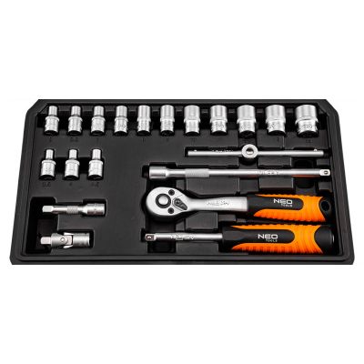 Zestaw kluczy nasadowych 1/4 20 el. CrV NEO TOOLS 10-230 (10-230)