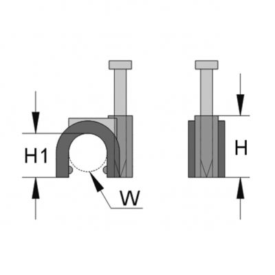 Uchwyt mocujący Iso 32,0 x 33,5 jasno szary 262310 HAUPA (262310)