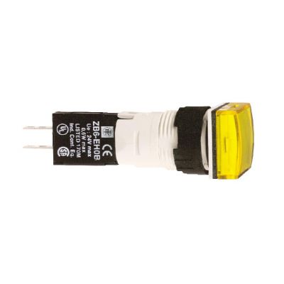 Harmony XB6 Kompletny wskaźnik świetlny Żółty LED Kwadratowy 12-24V AC/DC 16 mm Plastikowy XB6CV5BB SCHNEIDER (XB6CV5BB)