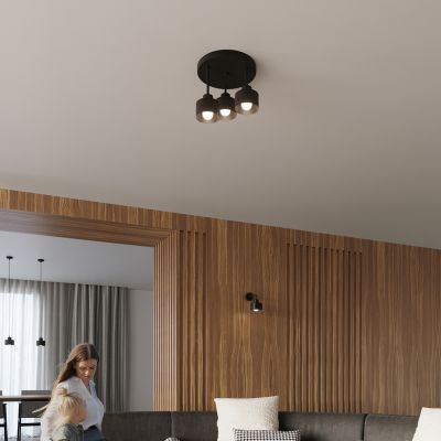 Sollux Lampa wisząca SAVAR 3 czarna SL.1133 (SL.1133)