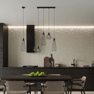 Sollux Lampa wisząca SUBA 4L czarna SL.1167 (SL.1167)