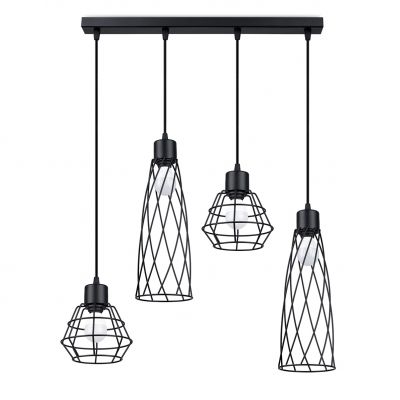 Sollux Lampa wisząca SUBA 4L czarna SL.1167 (SL.1167)
