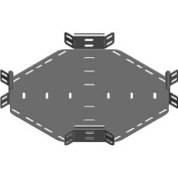 Czwórnik korytka 50x42mm Grubość 0,70 mm CZKL50H42 142705 BAKS (142705)