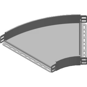 Kolanko 45° 100x60mm Grubość 1,00 mm KKMPJ100H60 161514 BAKS (161514)