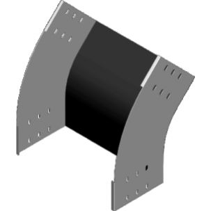 Łuk zewnętrzny 45° 50x50mm Grubość 1,50 mm LZZMP50H50 351605 BAKS (351605)