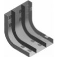 Łuk kanału trzytorowy 190x38mm Grubość 1,00 mm LKt190H38 531719 BAKS (531719)