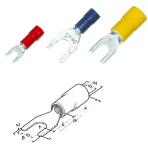 Końcówka widełkowa  izol. DIN  0,5-1,0 M 4* 260304 HAUPA (260304)