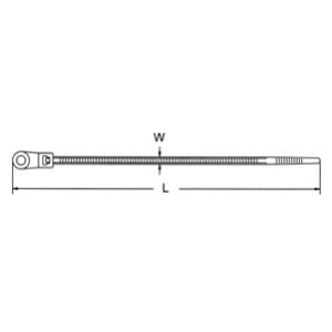 Opaska kablowa  2,5 x 100 mm z oczkiem* 262820 HAUPA (262820)