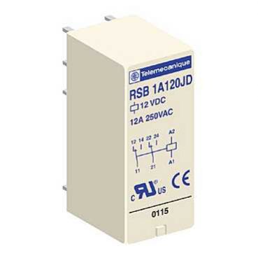 Zelio Relay Przekaźnik interfejsowy 1C/O 12A 24V DC RSB1A120BD SCHNEIDER (RSB1A120BD)