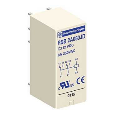 Zelio Relay Przekaźnik interfejsowy 2C/O 8A 24V AC RSB2A080B7 SCHNEIDER (RSB2A080B7)