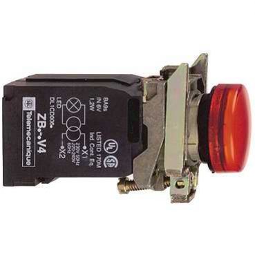 Harmony XB4 Lampka sygnalizacyjna czerwona żarówka 220/240V metalowy typowa XB4BV44 SCHNEIDER (XB4BV44)