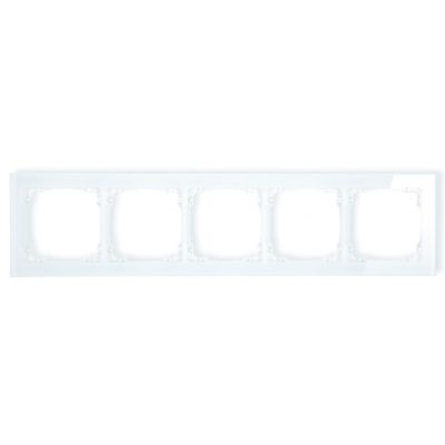 KARLIK DECO Ramka uniwersalna pięciokrotna - efekt szkła (ramka: biała; spód: biały) biały 0-0-DRS-5 (0-0-DRS-5)