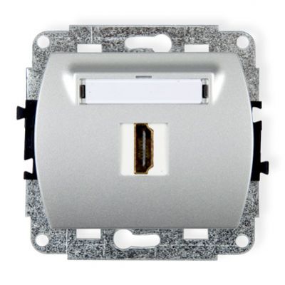 KARLIK TREND Mechanizm gniazda pojedynczego HDMI 1.4 srebrny 5HDMI-1 (5HDMI-1)