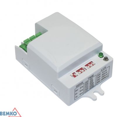 BEMKO CZUJNIK MIKROFALOWY 500W 360* IP20 PROSTOKĄTNY BIAŁY DIP-SWITCH B52-SES74WH (B52-SES74WH)