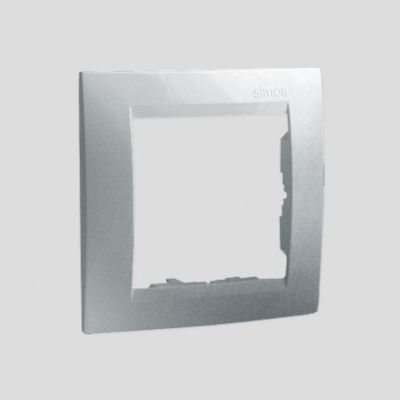 Simon 15 Ramka 1-krotna - uniwersalna poziom i pion aluminium (met.)  produkt wycofany 1501610-026 KONTAKT (1501610-026)