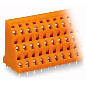 Listwa do płytek drukowanych 3-piętrowa 4-biegunowa pomarańczowa raster 7,62mm 737-604 /36szt./ WAGO (737-604)