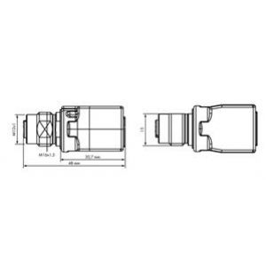 Adapter gniazda M12 / gniazdo RJ45 układ prosty 756-9504/040-000 WAGO (756-9504/040-000)