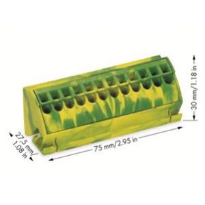 Blok potencjałowy PE 4mm2 żółto-zielony 812-100 WAGO (812-100)