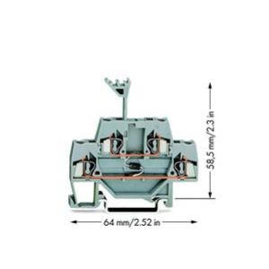 Dwupiętrowa złączka diodowa 2,5mm2 280-940/281-410 /50szt./ WAGO (280-940/281-410)