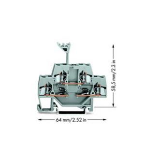 Złączka szynowa 2-piętrowa diodowa 2,5mm2 szara 280-941/281-489 /50szt./ WAGO (280-941/281-489)