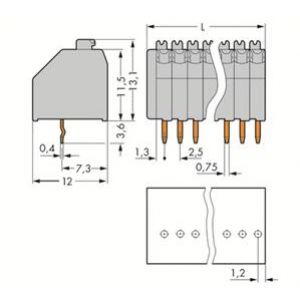 listwa zaciskowa 16-biegunowa raster 2,5 mm (250-316)