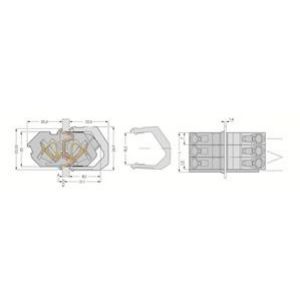 listwa zaciskowa 7-torowa 4 mm2 szara (826-167)