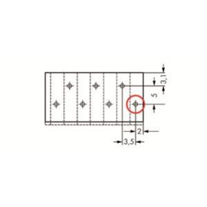 Listwa zaciskowa do płytek drukowanych 3-biegunowa szara raster 3,5mm 805-103 /105szt./ WAGO (805-103)