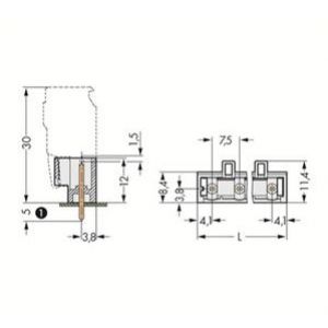 Wtyk MCS-MIDI Classic 10-biegunowy jasnoszare raster 7,5mm 721-240/001-000 /50szt./ WAGO (721-240/001-000)