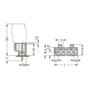 Wtyk MCS-MIDI Classic 10-biegunowy jasnoszary raster 5mm 721-170/001-000 /100szt./ WAGO (721-170/001-000)