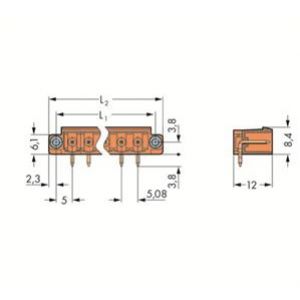 Wtyk MCS-MIDI Classic 10-biegunowy pomarańczowy raster 5,08mm 231-570/108-000 /100szt./ WAGO (231-570/108-000)