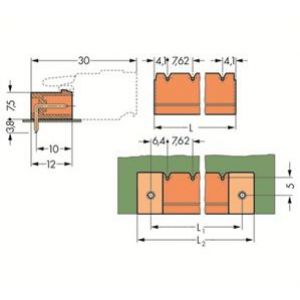 Wtyk MCS-MIDI Classic 10-biegunowy pomarańczowy raster 7,62mm 231-940/001-000 /50szt./ WAGO (231-940/001-000)