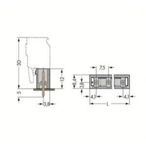 Wtyk MCS-MIDI Classic 11-biegunowy szary raster 7,5mm 231-241/001-000 /50szt./ WAGO (231-241/001-000)