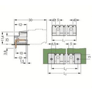 Wtyk MCS-MIDI Classic 12-biegunowy jasnoszary raster 5mm 721-442/001-000 /100szt./ WAGO (721-442/001-000)