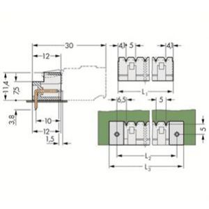 Wtyk MCS-MIDI Classic 12-biegunowy jasnoszary raster 5mm 721-472/001-000 /100szt./ WAGO (721-472/001-000)